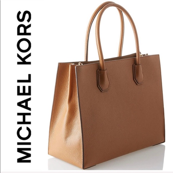 NWT authentic MK genuine leather Mercer satchel - Picture 6 of 7